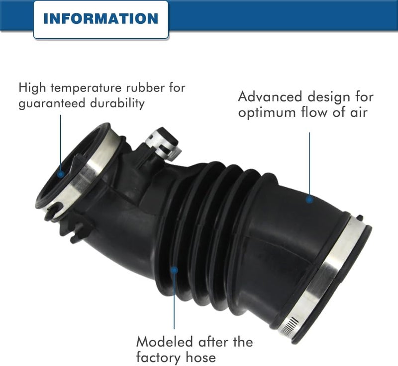 A ABIGAIL Air Intake Hose Compatible with Honda Odyssey 2011 2012 2013 2014 2015 2016 2017 V6 3.5L - Intake Filter Tube Replaces # 165784S100, 696-159 17228RV0A00 - Air Intake Duct Tube Boot - Image 4